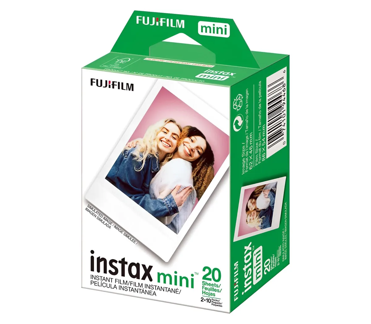 Аксессуар для фотоаппаратов мгновенной печати Fujifilm Instax Mini/Картридж для моментальной фотографии Fujifilm Instax Mini Glossy, 20 шт.